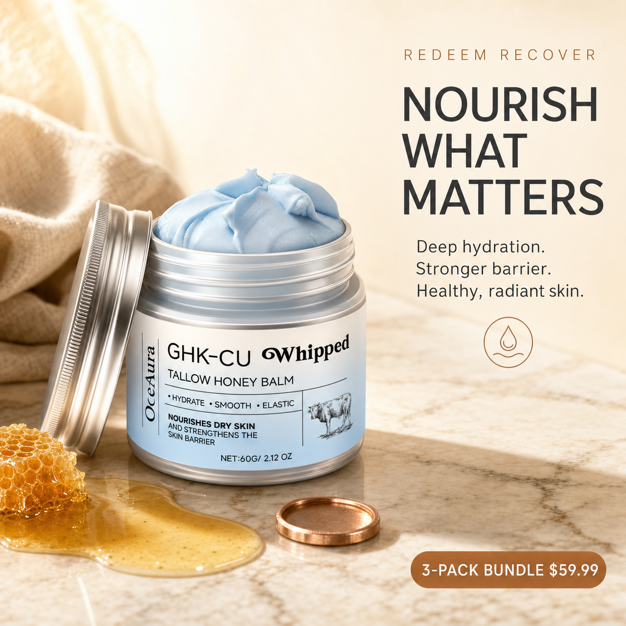 Copper-Infused Balm for Skin Barrier Repair | Redeem Recover