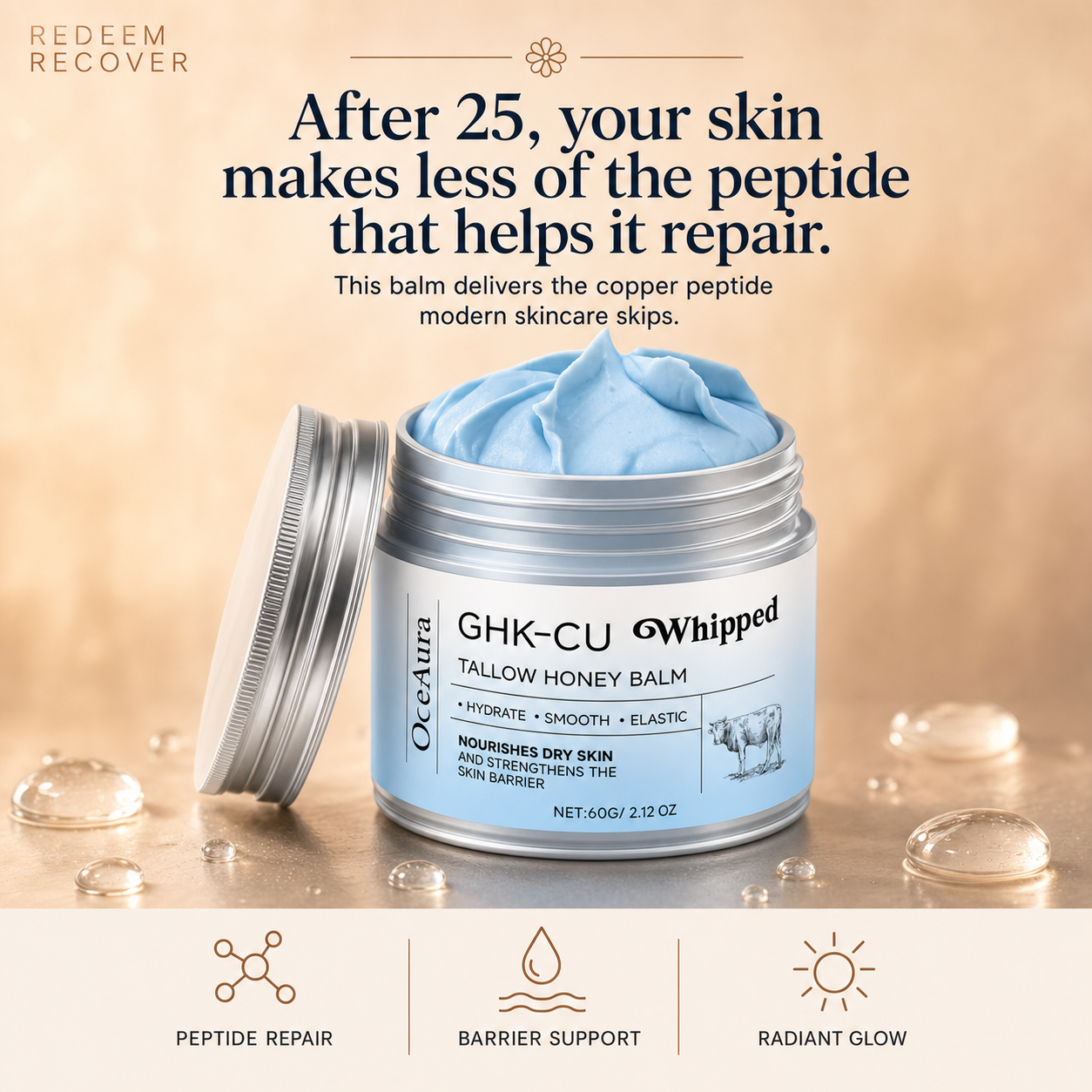 Copper-Infused Balm for Skin Barrier Repair | Redeem Recover