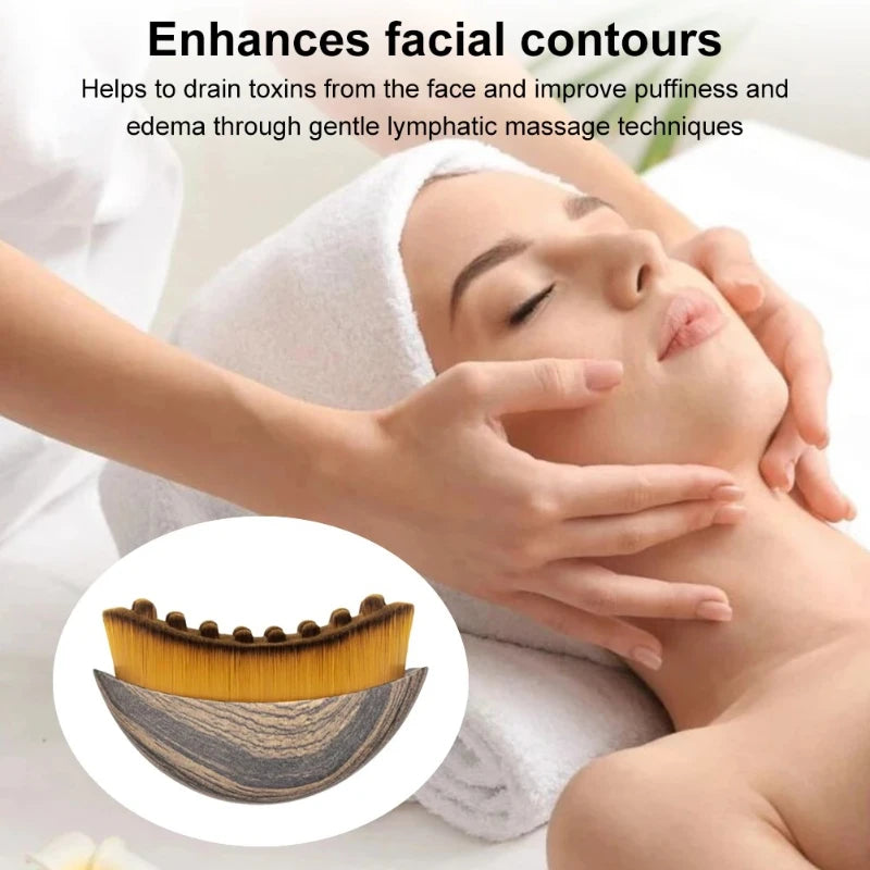Portable Facial Dry Brush for Lymphatic Drainage & Face Sculpting