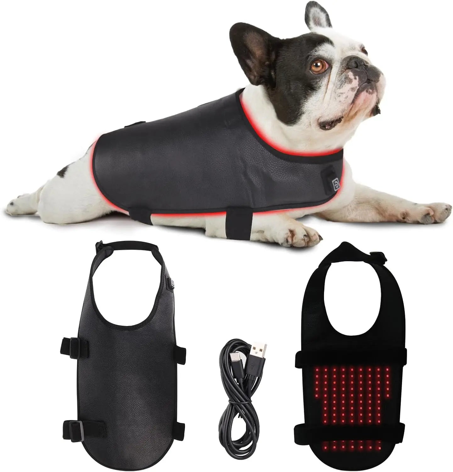 Pet Dog Back 160pcs Belly Small Medium Large Red Light Back Pet Therapy 660nm 850nm Collar Pets Wrap Vest Therapy Blanket