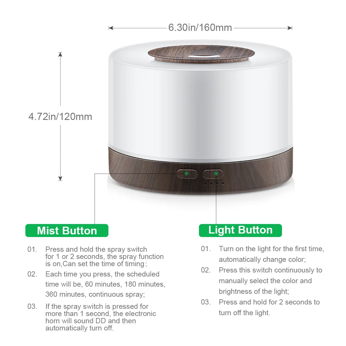 Ultrasonic Aroma Mist Diffuser