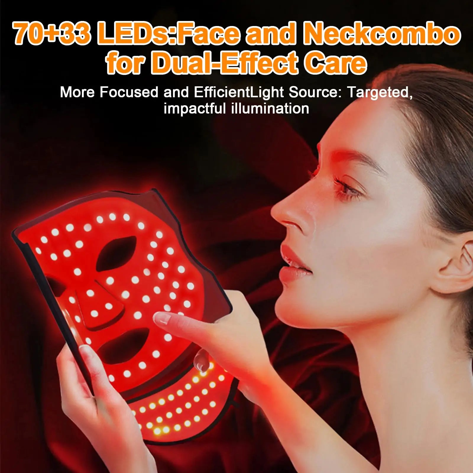7 Colors LED Face Mask USB Rechargeable Remote Control Red Light Therapy Mask Skin Rejuvenation Skin Care at Home Travel