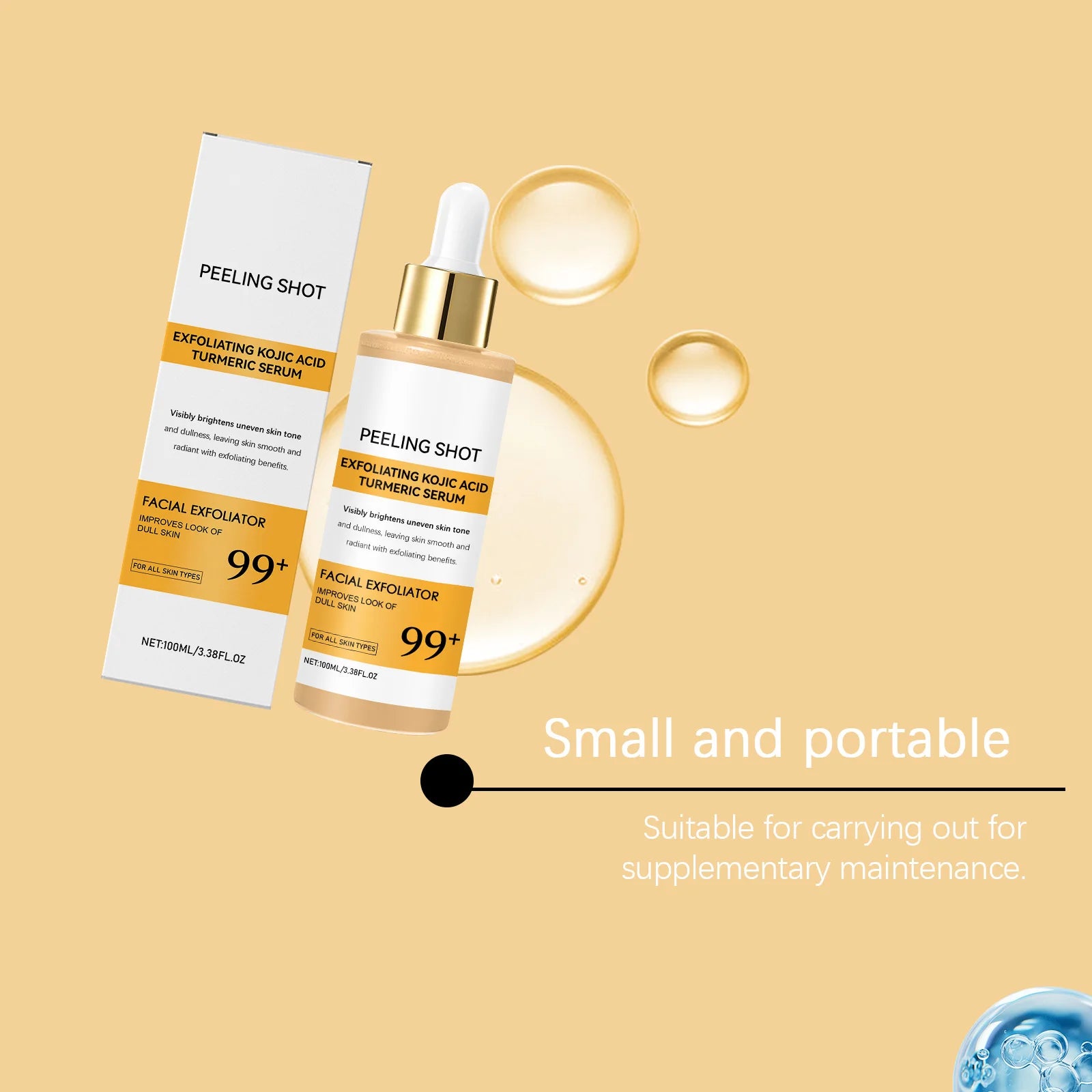 Kojic Acid Turmeric Exfoliating Spray + Peel Shot Kojic Acid Turmeric Serum