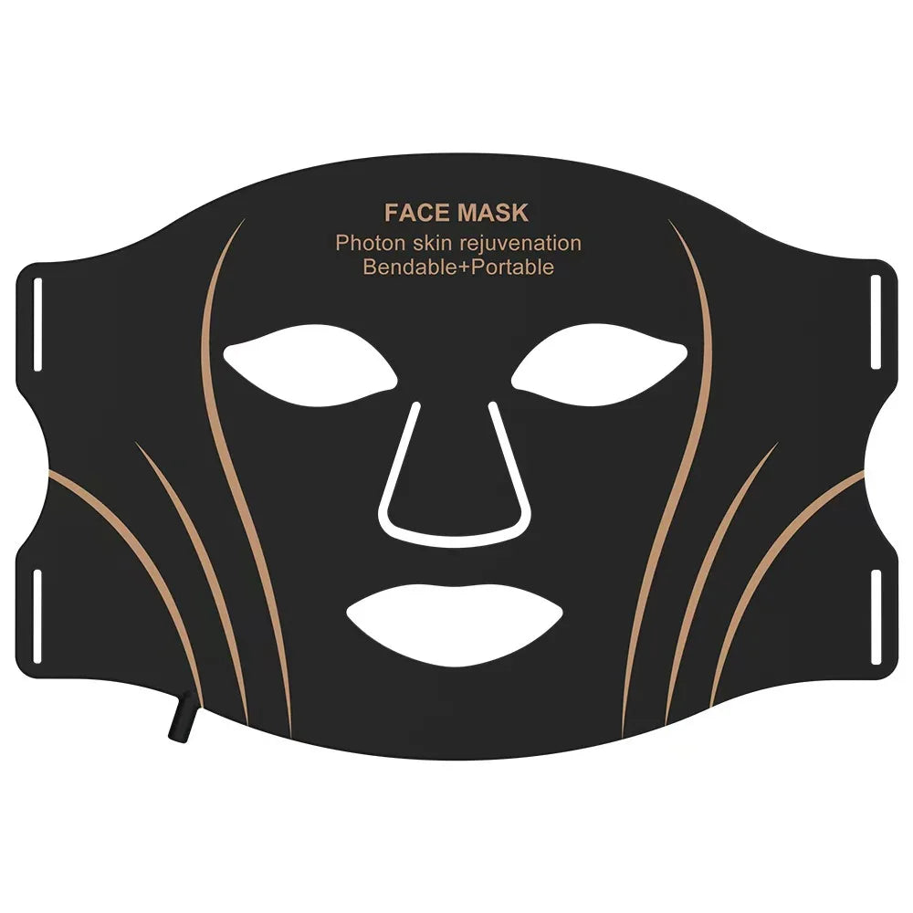 7 Colors LED Face Mask USB Rechargeable Remote Control Red Light Therapy Mask Skin Rejuvenation Skin Care at Home Travel
