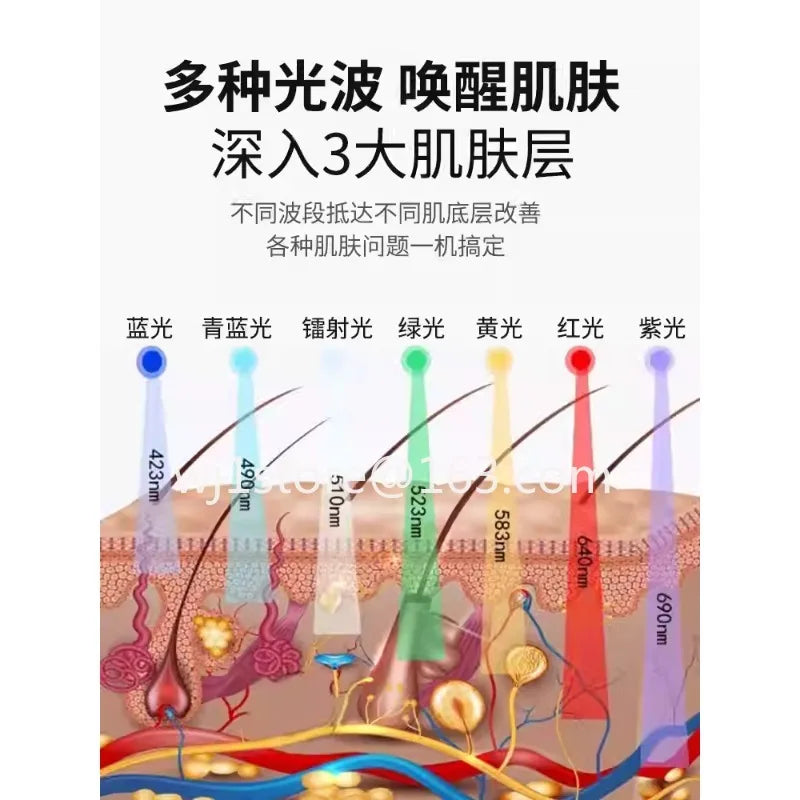 LED spectrometer Colorful photon skin rejuvenator PDT folding spectrum