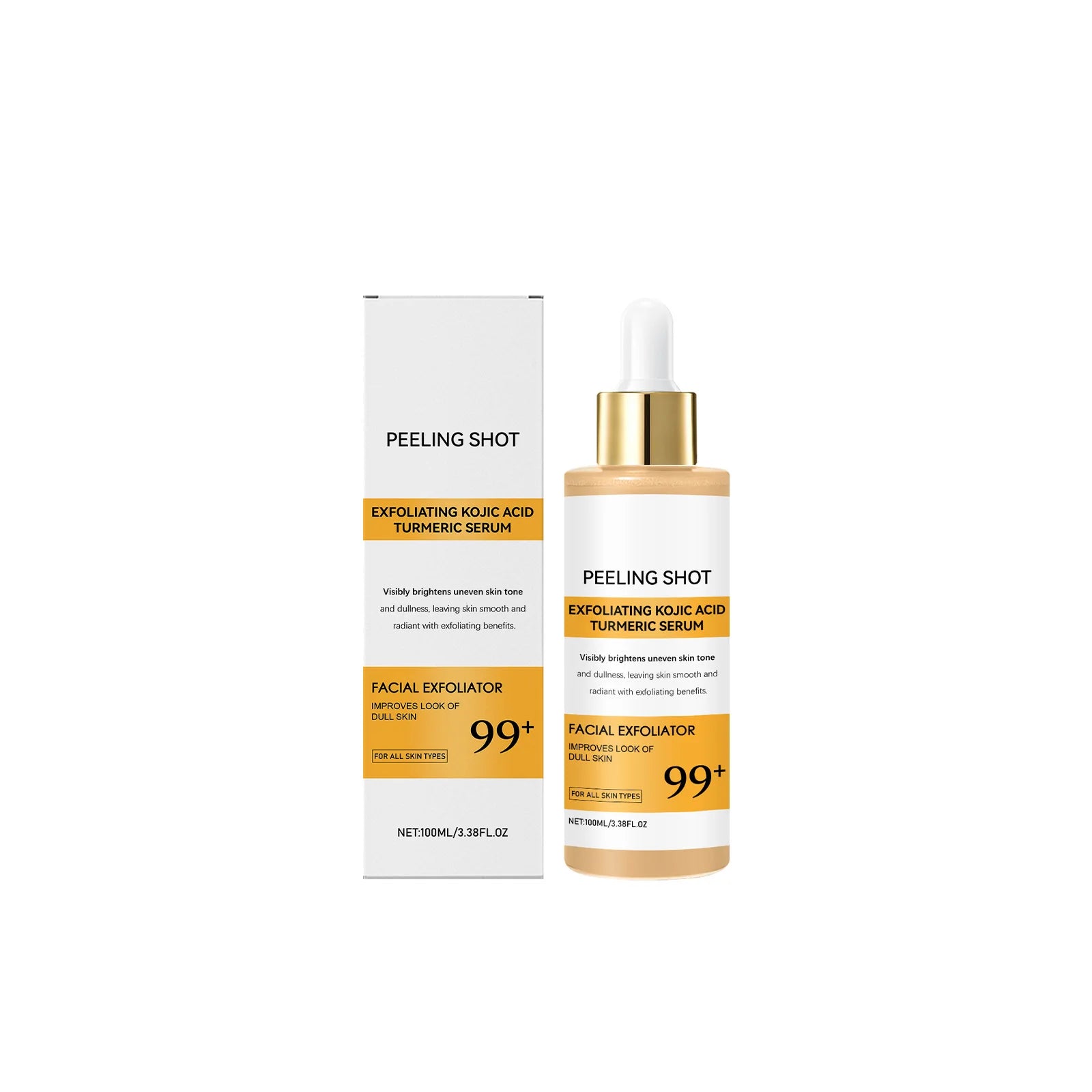 Kojic Acid Turmeric Exfoliating Spray + Peel Shot Kojic Acid Turmeric Serum