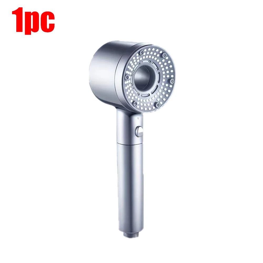 1-3Pcs 5 Modes Double Filtration Shower Head High-pressure Large Flow Handheld Showerhead Wear-resistant Portable Bath Nozzle