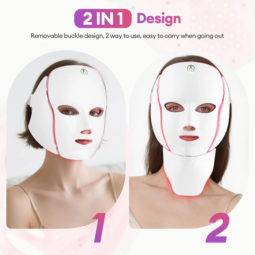 LED Face Neck Therapy Mask - Open Box Discounted