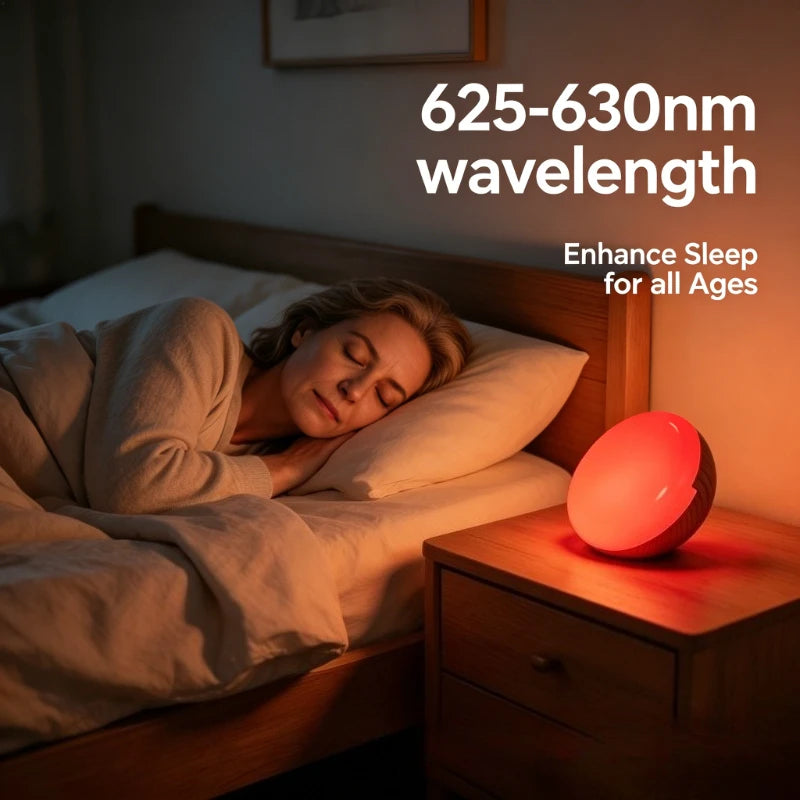 Rechargeable Red Light Sleep Lamp with Remote & Touch Control