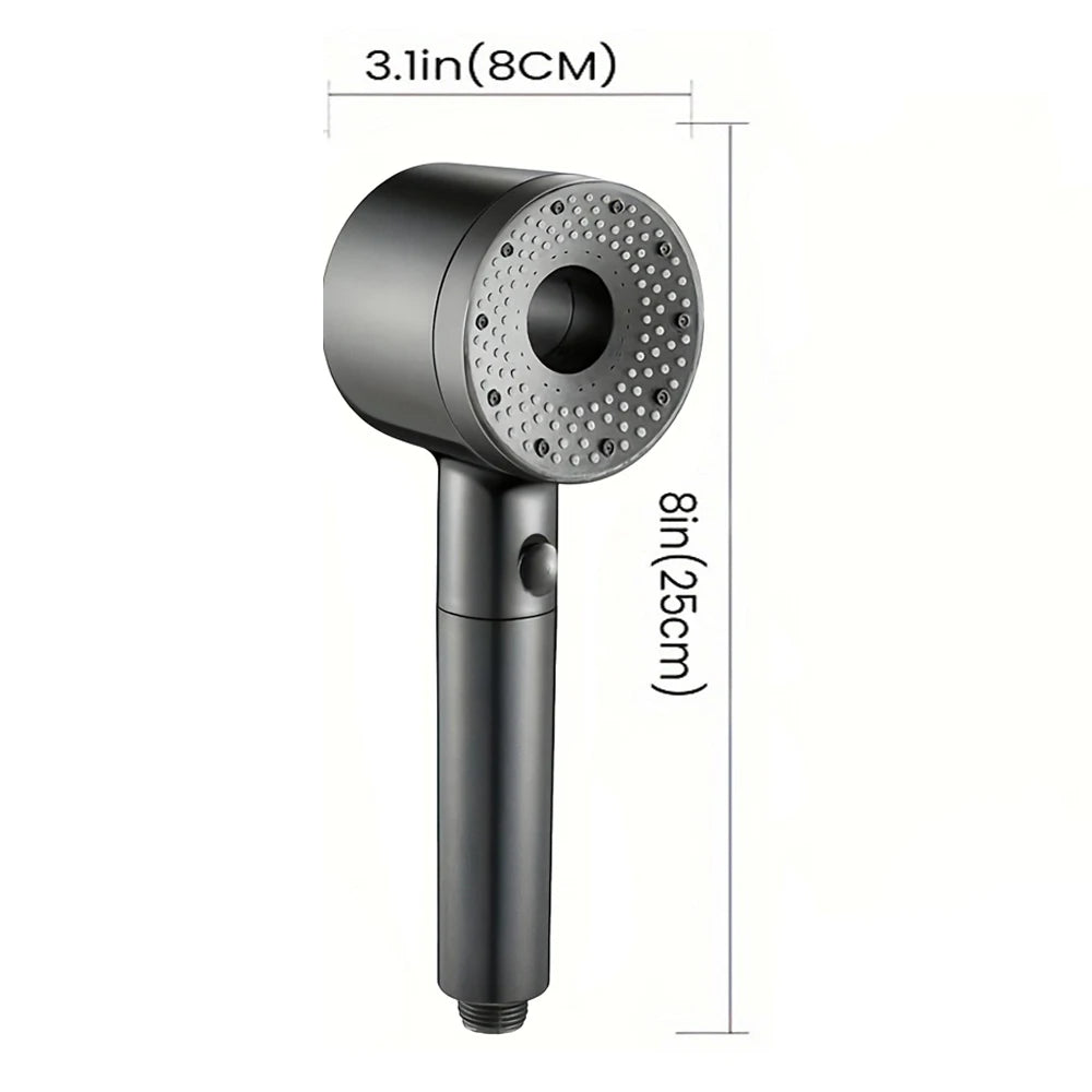 1-3Pcs 5 Modes Double Filtration Shower Head High-pressure Large Flow Handheld Showerhead Wear-resistant Portable Bath Nozzle