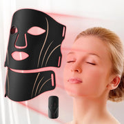7 Colors LED Face Mask USB Rechargeable Remote Control Red Light Therapy Mask Skin Rejuvenation Skin Care at Home Travel