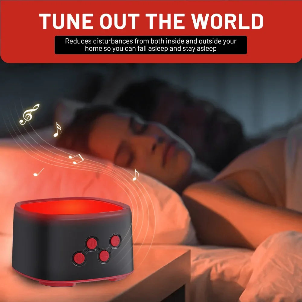 670nm Pure Red Light Sleep Aid Machine with White Noise Relaxation for Better Sleep Quality