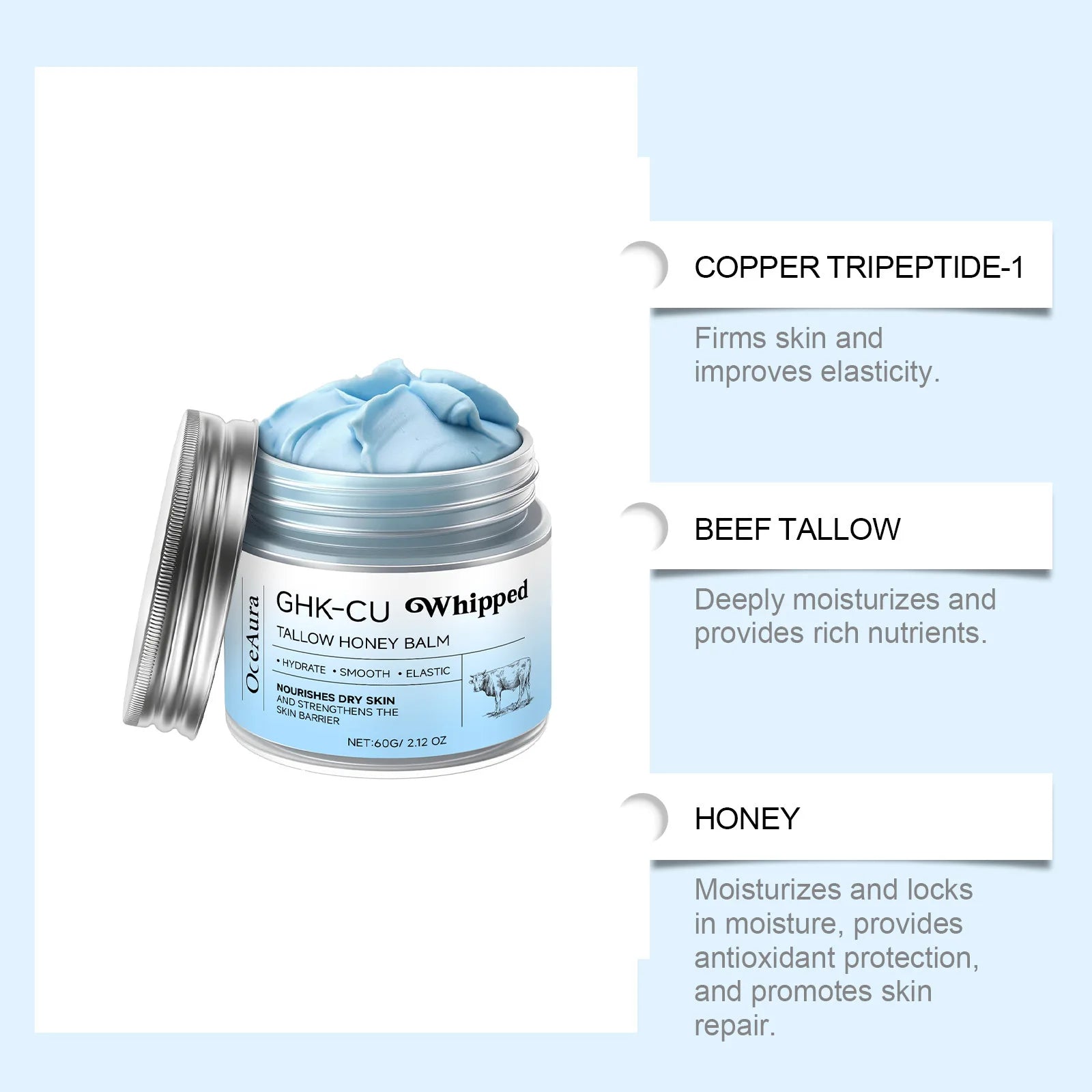 Copper Peptide Tallow Honey Balm