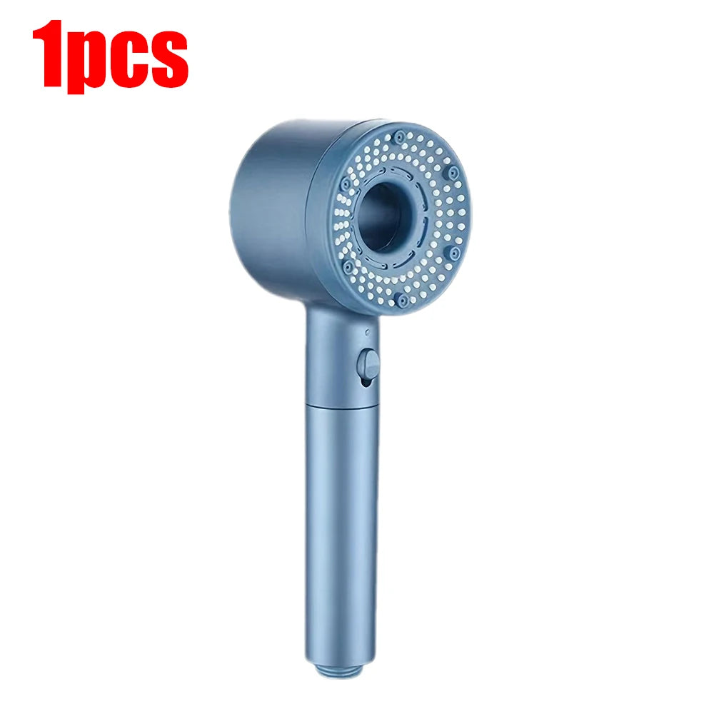 1-3Pcs 5 Modes Double Filtration Shower Head High-pressure Large Flow Handheld Showerhead Wear-resistant Portable Bath Nozzle