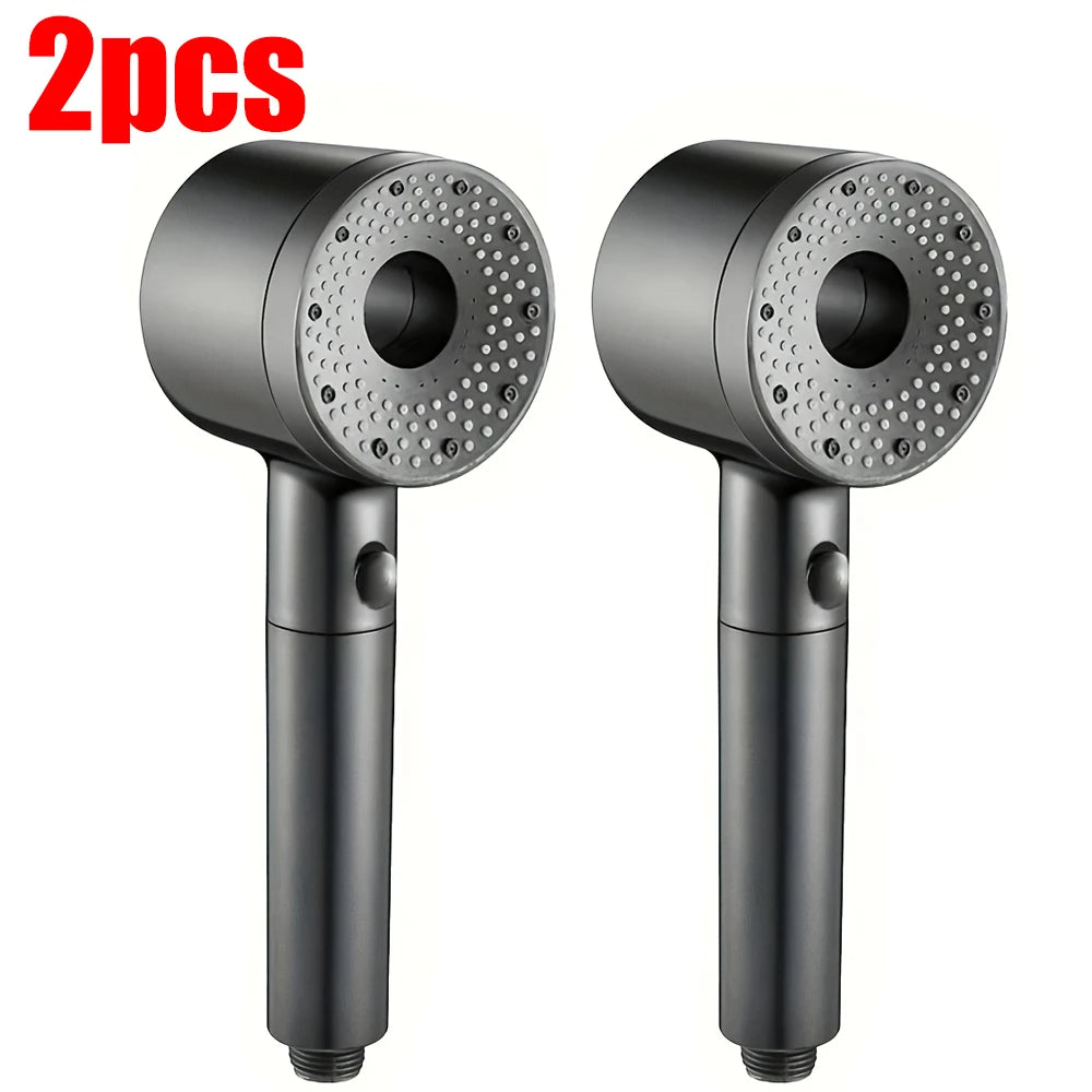 1-3Pcs 5 Modes Double Filtration Shower Head High-pressure Large Flow Handheld Showerhead Wear-resistant Portable Bath Nozzle