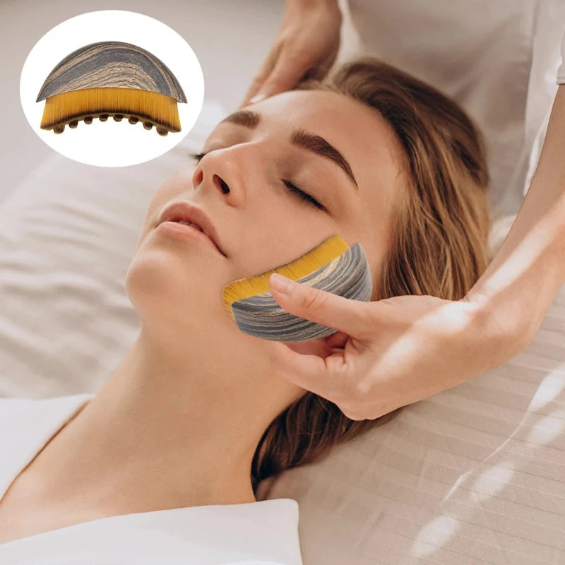 Portable Facial Dry Brush for Lymphatic Drainage & Face Sculpting