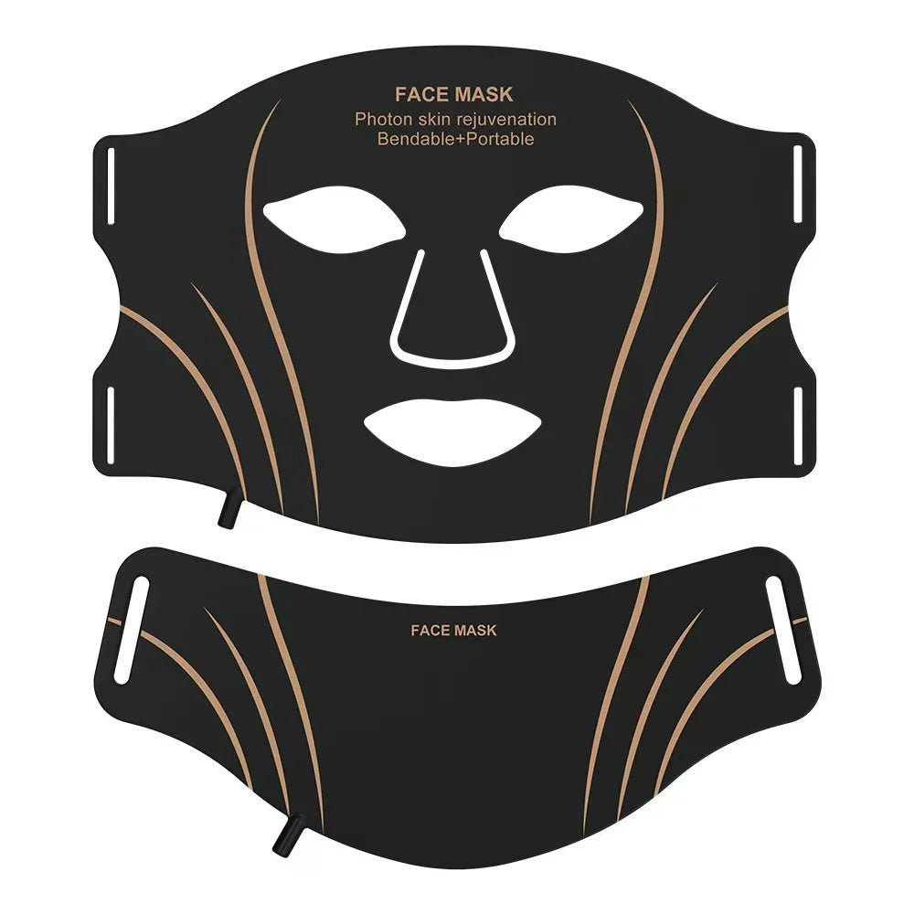 7 Colors LED Face Mask USB Rechargeable Remote Control Red Light Therapy Mask Skin Rejuvenation Skin Care at Home Travel