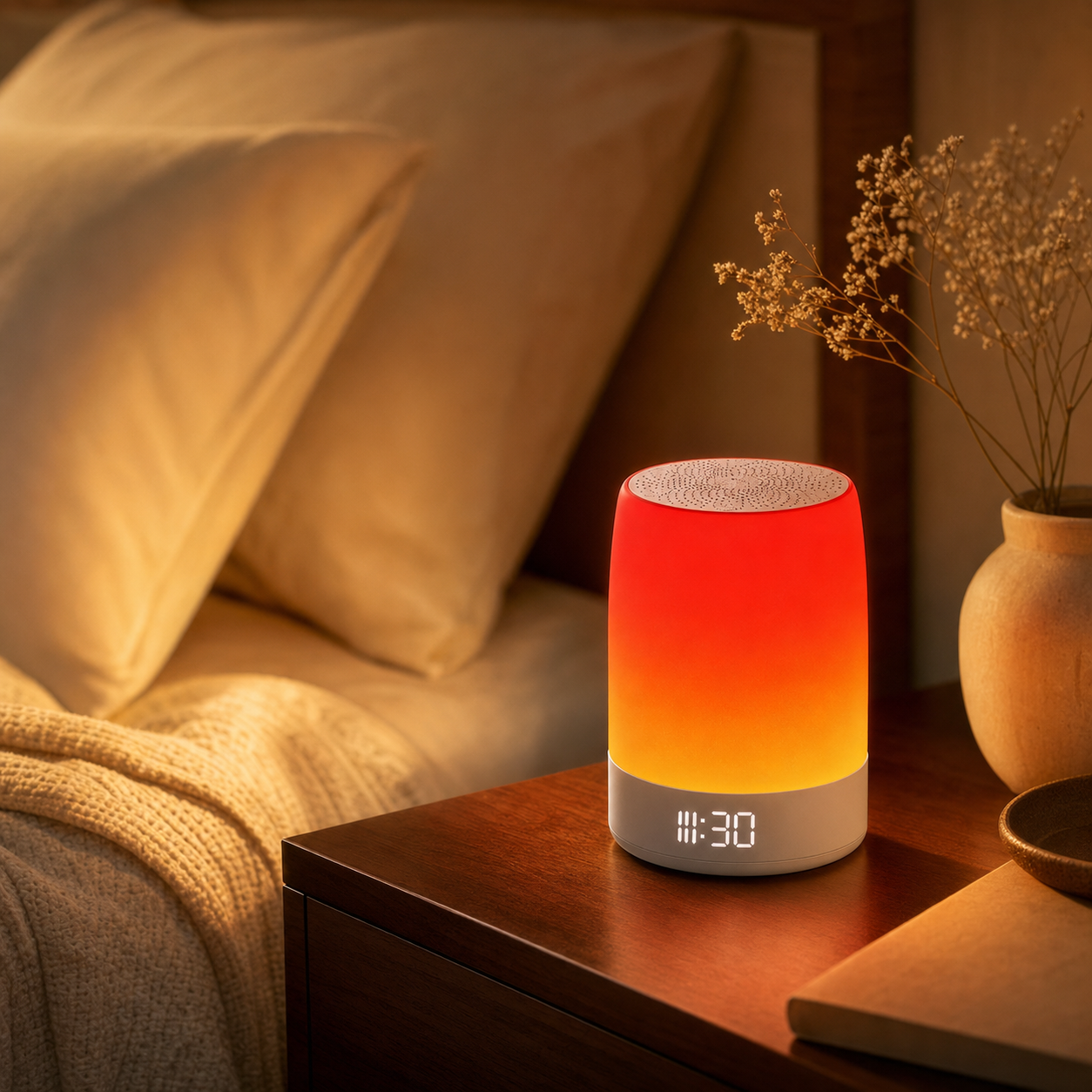 The Redeem Glow — Red Light & White Noise Sleep Lamp